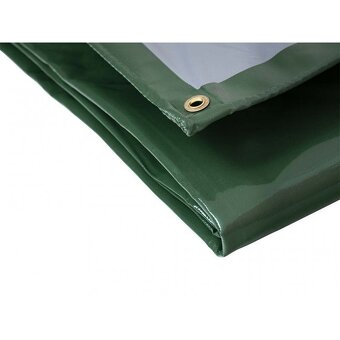 Zakrývací plachta KATARO zelená / šedá PVC 500g/1m² - 4