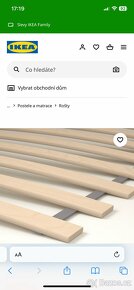 Dřevěná postel 140x200cm včetně matrace, roštů - 4