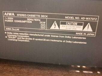 Tape deck AIWA AD-WX707Z Číst popis - 4