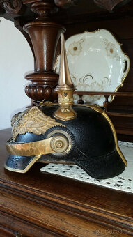 Pickelhaube Prusko, generál, gardový orel, křížová čepel s v - 4