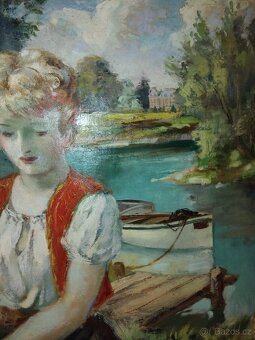 Olej na plátně sig. André Hofer 1890-1974 - 4