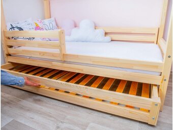 Domečková postel s šuplíkem premium + knihovna domeček - 4