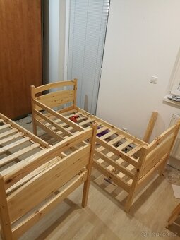 Patrová postel s přistýlkou / dvě postele - masiv - 4