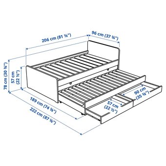 IKEA rozkládací postel SLÄKT - 4