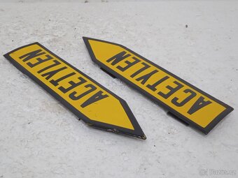 ACETYLEN - Retro smaltovaná cedulka - 21,5cm - 4