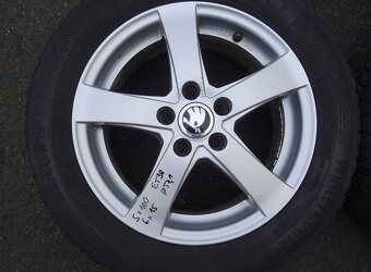 Alu disky na Škoda Fabia, 15", 5x100,ET 38, zimní sada - 4