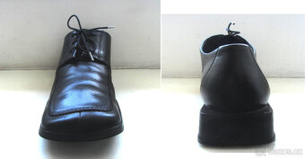 Vintage funky černé kožené dámské boty 37 - 4