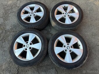 Originalní ALU kola Škoda 5x112 r16 celoroční pneu 7,5mm - 4
