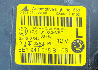 Světlomet levý xenon 5E1941015B LED Škoda Octavia 3 Nový - 4