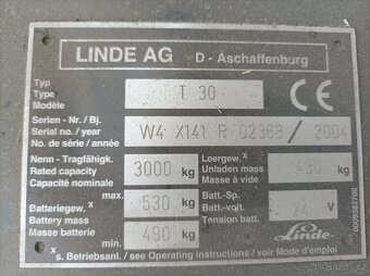 Ručněvedený. Elektrický vozík Linde - 4