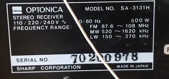 ROBUSNÍ RECEIVER SHARP/OPTONICA SA-3131 (ROK 1978) - 4