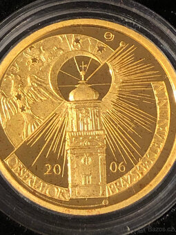 Zlatá mince Klementinum - observatoř proof - 4
