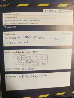 Baterie Varta 12V 9Ah 85A - 4