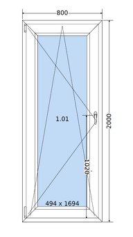 Balkonové dveře plastové - trojsklo - 4