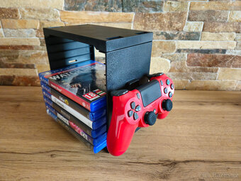 PS4 konzole Slim + 6 her, stojan, duální nabíječka TOP STAV - 4