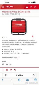 Hilti B 3600 mobilní napájecí stanice rok 2022 - 4
