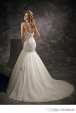 Levné svatební šaty vhodné i na věneček ve vel.38 - 4