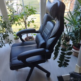 Herní křeslo kožené - 4