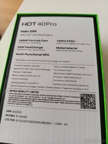 Infinix Hot 40 Pro 8/256 Gb , Záruka - 4