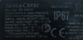 POWERBANKA SILVERCREST - CERTIFIKACE IP67 - 4