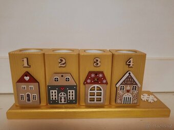 Dřevěné adventní svícny - 4