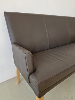 Nová jídelní kožená lavice délka 203 cm - 4