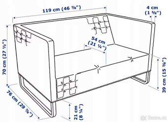 Ikea Knopparp gauc / sedacka / pohovka - 4