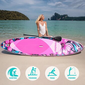 Paddleboard 🩷 Pink Flower 🌺, 335x84x15, Nosnost 165kg - 4