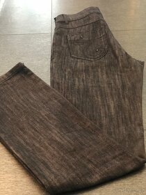 Značkové černé kalhoty s kamínky - 4