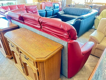 966 Kožená rohová sedací souprava sedačka zn. CALIA - 4