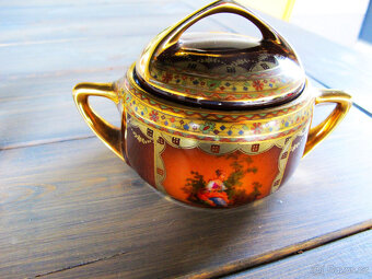 Pozlacený starožitný porcelánový servis DONATELLO - 4