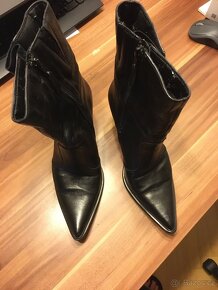 Kožené polokozačky vel. 38 - 4