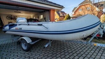 Motorový člun Honwave T35-AE, 15HP + nákladní přívěs CBS - 4