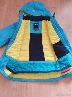 Zimní lyžařská bunda CMP v.164 Top stav tyrkysově modrá - 4