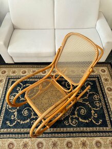 Houpací křeslo Ton Thonet masiv dřevo vypletený sedák a záda - 4