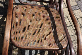 Thonet křeslo houpací s vysouvací podnožkou, 1890 - 1915 - 4