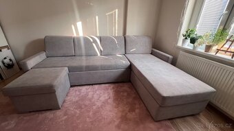 Exklusivni sedačka na každodenní spaní 280/100/195 taburet - 4