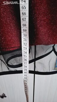 Dětské dívčí šaty vínové slavnostní vel.134-140 - 4