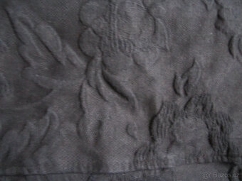 Podzimní černý kabát délka 94 cm, vel. M/L, bavlna, Itálie - 4