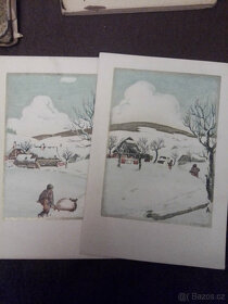 POHLEDNICE MALOVANÉ/RŮZNÁ TÉMATA - 4