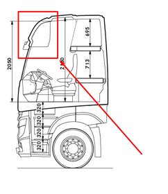 Nové přihrádky nad čelní sklo Actros MP4 - 4