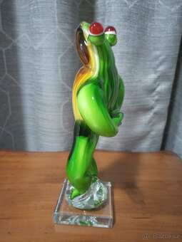 Skleněný žabák Murano - 4