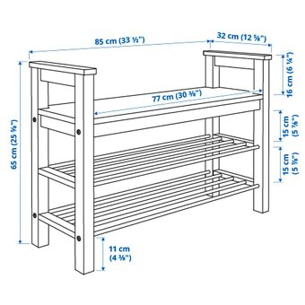 Lavice s botníkem Ikea Hemnes - 4