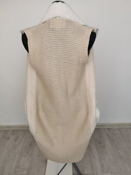 Dámská béžová vesta - Vel. M-M/L-L - 4