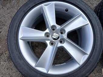 Prodám sadu Orig Alu kol Škoda 215/45R16 letní - 4