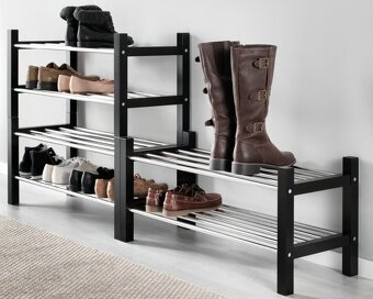 TJUSIG, botník / police na boty, 3ks, barva černá - 4