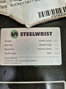 Lopaty Steelwrist original na bagre 15-20 ton S60 - 4