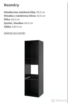 Metod skříň 220cm černá na troubu/lednici už nejde koupit - 4