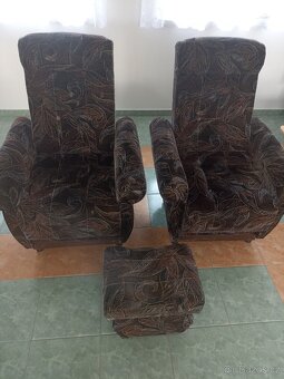 2x křeslo + taburet - 4