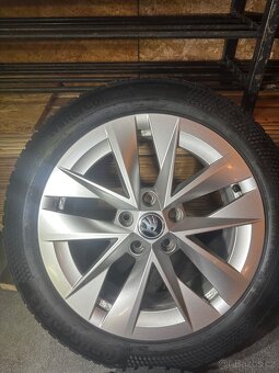 ALU Kola ŠKODA 5x112 R17 ROTARE Zánovní Zimní Pneu 205/55/17 - 4